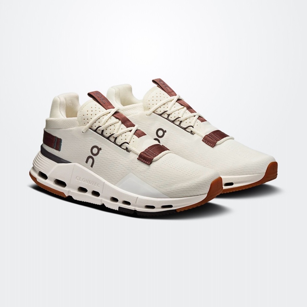On Running women’s limited edition cloud nova in Ice & Mulberry.